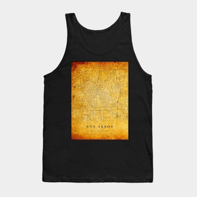 Map of Ann Arbor Tank Top by theStickMan_Official